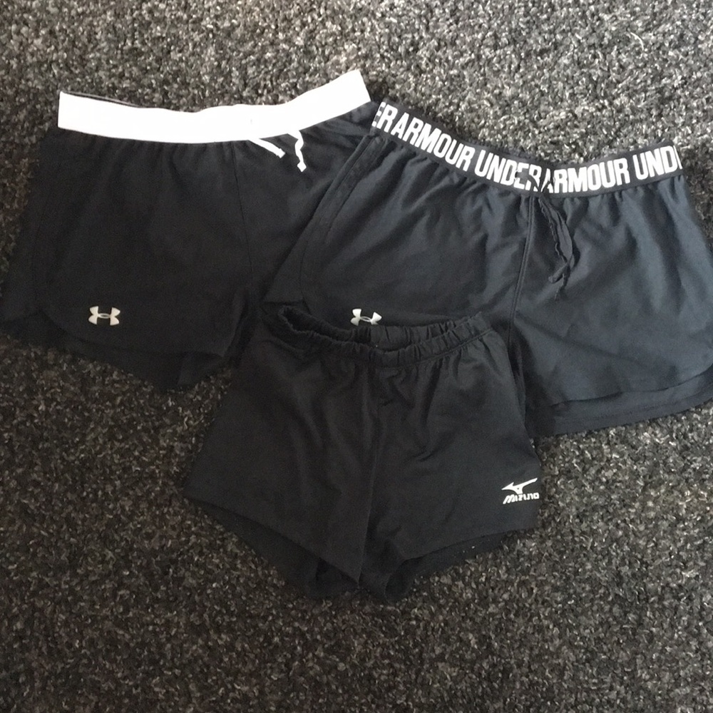 Under Armour shorts and  Mizuno spandex